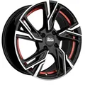 MAM Wheels Rs5 Black Front Polish Red Inside 6.5x16 ET 35 4/100 Alufelge Rot