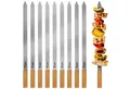 BBQ-Toro Grillspieß Edelstahl Grillspieße mit Holzgriff (10 Stück), 50 cm, Spießset (Set, 10-St., 10 Stück), 10-teilig