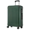 YONSLY Hartschalen-Trolley Hartschalen-Koffer Trolley 360° Rollen, robuster Reisekoffer, 4 Rollen, mit Zahlenschloss, für Business und Urlaub 46/55/66/76 cm grün 76 cm