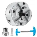 VEVOR KP2-3/4 Drehbankfutter 4-Backen _70mm Backenfutter aus 45# Klemmbereich 30_47mm Spannfutter-Innengewinde 1x8 TPI Drehbank
