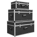 AREBOS 3er Set Tragbarer Transportkoffer Alukoffer Werkzeugkoffer Transportbox
