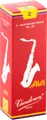 Blatt Aus Saxophon Tenor- Sib / BB Vandoren Java Rot - Packung 5 Rohrblatt