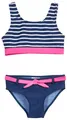 Playshoes Mädchen Zweiteiler Bikini, Marine Ringel, 158/164 cm