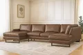 Wohnlandschaft HOME AFFAIRE "Pinto, 350 cm, U-Form, XXL, mit Ottomanen", braun, B:350cm H:85cm T:206cm