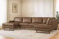 Home affaire Wohnlandschaft Pinto, 350 cm, U-Form, XXL, mit Ottomanen, Cord, Chenille, Lederoptik, mit Keder, Metallfüße, Wellenunterfederung