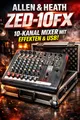 🎛  Allen & Heath ZED-10FX 10 Kanal USB Mehrzweckmixer ZED10FX | Mixer ✅ Händler