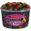 1 Dose Haribo Vampis 1200g Fruchtgummi mit Lakritz in Fledermaus-Form 150er