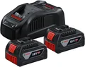 Bosch Professional Starter-Set 2 x GBA 18V 5.0Ah + Schnellladegerät GAL 1880 CV