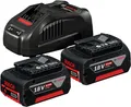 Bosch Professional 18V System Akku Starter Set (inkl. 2x 5.0Ah Akku, im Karton)