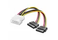 Bolwins K16 SATA Stromkabel Adapter Molex 4-Pin auf 2× SATA 15-Pin 20 cm PC Stromkabel, 4-Pin Molex Stecker (männlich, 5.25), 2× SATA 15-Pin Buchse (20 cm), Stromadapter für SATA-Laufwerke