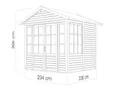 Woodtex Gartenhaus Gartenhaus Teahouse Scarlett 19 mm natur, BxT: 214x246 cm, 19 mm Wandstärke