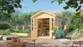 Gartenhaus Holz TEAHOUSE 234 x 226 cm Pavillon Gerätehaus Holzhaus Holzhütte