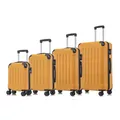 yonsly Premium Reisekoffer TSA-Schloss,YKK-Reißverschluss Hartschalen-Koffer Kabinenkoffer Rollkoffer Suitcase Handgepäck (Orange, S-M-L-XL-Set)