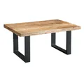 LebensWohnArt Couchtisch Massiver Couchtisch ARTE 100cm natural Mango-Holz