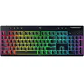 Razer BlackWidow V4 Low-Profile HyperSpeed - Kabellose, Flache mechanische Gaming-Tastatur (HyperSpeed Wireless & BT, Multifunktionaler Drehregler & 11 Funktionstasten) Orange Switches | US-Layout