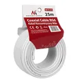 25m Antennenkabel Sateliten Koaxialkabel CCTV TV FM SAT DVB-T DVB-S DVB-C weiß