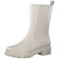 MARCO TOZZI Damen Stiefelette Chelsea Boot Profilsohle Blockabsatz 2-25410-29, Größe:38 EU, Farbe:Beige - Beige - 38