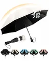 Chakipee Kompakter Reise Regenschirm Groß Sturmfest – Automatik Taschenschirm Tragbarer UV-Schirm für Damen und Herren, 210T Beschichtung 106 cm Spannweite 8 Rippen Taschenschirme Beige