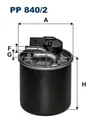 Kraftstofffilter Leitungsfilter PP 840/2 FILTRON für MERCEDES-BENZ V-KLASSE