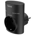 hama 00223322 Steckdosenadapter, Schutzkontakt, Überspannungsschutz, Netzspannung, Schw.
