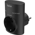 Hama Steckdosenadapter, Schutzkontakt, Überspannungsschutz, Netzspannung, Schw (00223322)