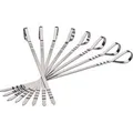 Edelstahl Schaschlik-Spieße Set, 8 Stück, Grillspieß silber