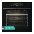 Gorenje 738009 OptiBake Advanced BSA 6747 A04BG Einbau-Backofen / 77L / Hydro/ Heißluft/ AutoBake/ Touch Bedienung/Bratenthermometer/GentleClose & Open/SteamAssist/StepBake/PizzaMode 300°C/ schwarz