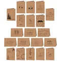 20 Klappkarten Weihnachtskarten Kraftpapier 20er SET Karten zu Weihnachten