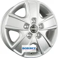 Borbet CWG mistral anthracite glossy polished 6x16 ET68 - LK5/118 ML71.1 Alufelge grau