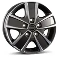 1x BORBET DESIGN CWG mistral anthrazit glänzend poliert 6.0Jx16 5x118 ET68