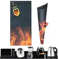 FireMat TÜV bescheinigt Feuerfeste Unterlage für Küchengeräte – feuerfeste Unterlage für Kaffeemaschinen, Wasserkocher, Hitzebeständig Brandschutz Unterlage (Silk Edition 50x40cm)