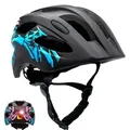 Kinderfahrradhelm 6-12 Jahre |Grafitti Schwarz/Blau| EN1078 - Schwarz