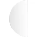 BELIANI Badspiegel mit LED-Beleuchtung Halbrund 50 x 100 cm Modernes Design Wandspiegel für Badezimmer - Silber
