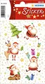 HERMA 15629 Aufkleber Weihnachtsmann, 30 Stück, Weihnachten Sticker mit Nikolaus Santa Claus Sterne Motiv, Kinder Etiketten für Weihnachtsdeko Geschenke Adventskalender Winter Deko Briefe DIY Basteln