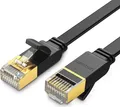 Ugreen Flachkabel Internet Netzwerkkabel Ethernet Patchkabel RJ45 Cat 7 STP LAN, schwarz 3m