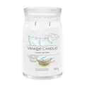 Yankee Candle Signature Duftkerze | große Kerze mit langer Brenndauer „Clean Cotton“ | Soja-Wachs-Mix | Perfekte Geschenke für Frauen