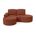 Bettso Ecksofa, Rot, Holzwerkstoff, Textil, Ottomane links, L-Form, 210x157 cm, Wohnzimmer, Sofas & Couches, Wohnlandschaften, Ecksofas