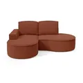Ecksofa  Flow , rot , Maße (cm): B: 210 H: 88