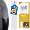 Palbea Padel Schläger Schutz - Set mit 2 Stück - Grober & Leichter Padel Racket Rahmenschutz - Transparenter Schläger Tape - Langlebig & leicht austauschbar. Padle Tennis Schläger Maße 35x370mm