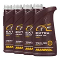 4 (4x1) Liter MANNOL SAE 75W-90 Extra Getriebeöl API GL 4/GL 5 LS