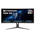 Predator X34 X5 Gaming Monitor 34 Zoll (86 cm Bildschirm) UWQHD, QD-OLED, 240Hz, 0.01ms(PRT)/0.03ms(GTG), DP 1.4, 2xHDMI 2.1, Type-C 90W, USB HUB, Curved, höhenverstellbar, FreeSync Premium Pro