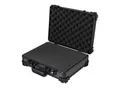 HMF 15502-02 Transportkoffer mit Rasterschaumstoff, Universalkoffer, 39 x 29 x 12 cm, Schwarz