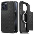 Spigen Hülle für iPhone 15 Pro Mag Armor MagFit Kompatibel mit MagSafe -Matte Black