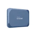 Crucial X10 6TB Externe SSD Festplatte, bis zu 2.100MB/s, USB-C 3.2 Gen2, IP65 Wasser- und Staubgeschützt, Portable SSD für Mac, PC, Smartphone und Spielkonsole, Blau matt - CT6000X10SSD9-02