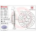 2x Bremsscheibe BREMBO 09.C394.13 passend für BMW