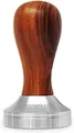 GASTROBACK #90614 Espresso-Tamper, Barista Profi, passend für alle Siebträger mit Ø 51 mm, schwere Ausführung aus rostfreiem Stahl mit Holzgriff, Holz, Silber
