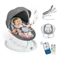 Insma Babyschaukel 5 Gang Elektrische bluetooth-Babywippe, mit 10 Liedern und Fernbedienung, Batteriekompatibel