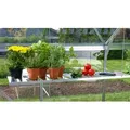 Vitavia abklappbares Alu-Pflanzregal für Gewächshäuser,aluminium eloxiert,120 x 29 cm