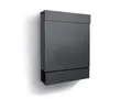 Radius Wandbriefkasten Briefkasten Letterman M Anthrazit (RAL 7016) inkl. LED-Licht, Mit LED Innenraum Beleuchtung