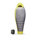 SEA TO SUMMIT - Spark Women's Ultralight Daunenschlafsack Regular (-9°C) - Mumienschlafsack - Körperlänge - 850+ Loft Ultra-Dry Down - 3 Jahreszeiten - Für Wanderungen - Grey & Yellow - 930g